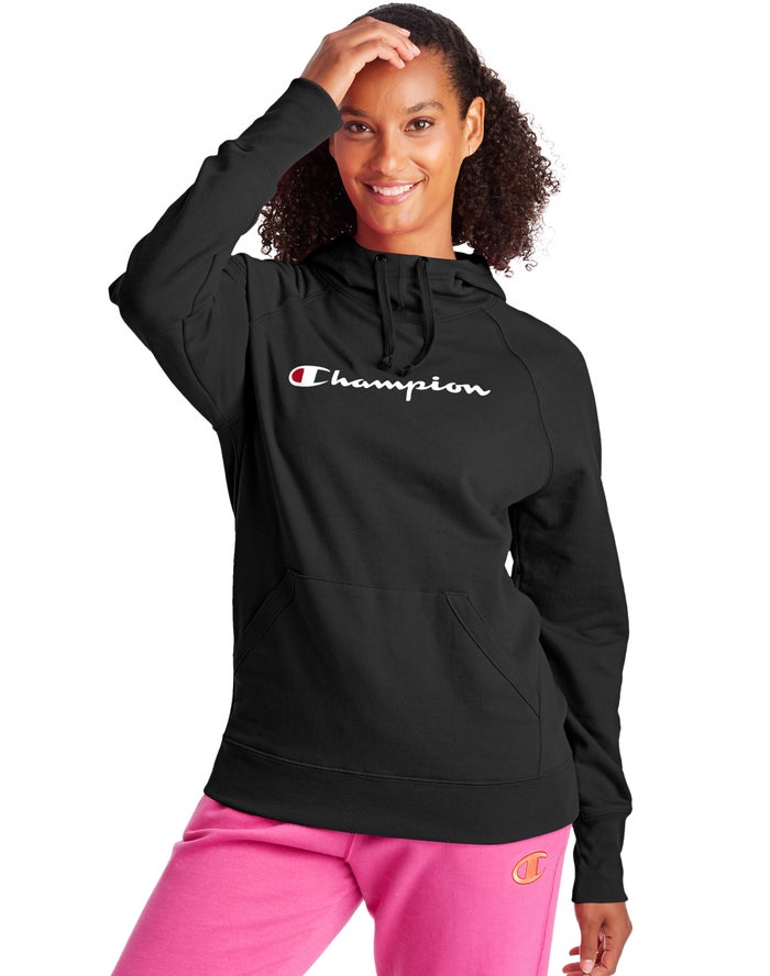 Champion Powerblend Fleece Script Logo - Naisten Mustat Huppari - Suomi 5780194-RZ